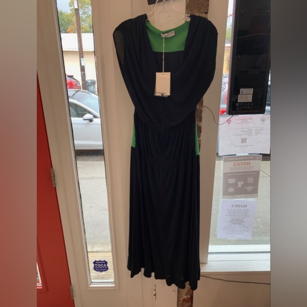 Givenchy dress with green panel on the back
